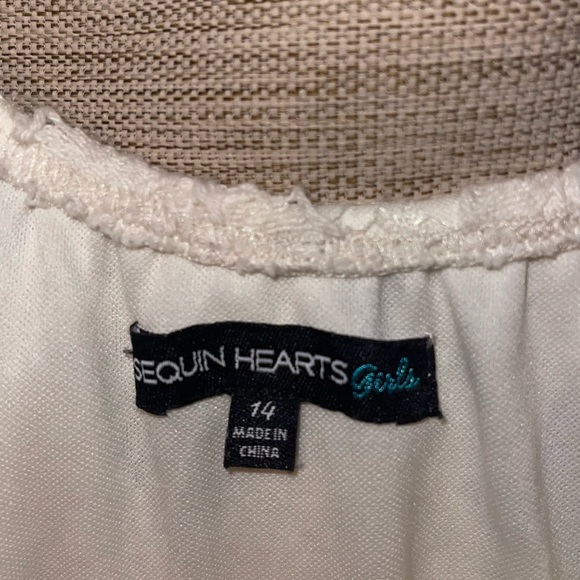 Sequin Hearts Girls Party Casual Holiday Quarter Sleeve Dress 14 knee length - Picture 7 of 7